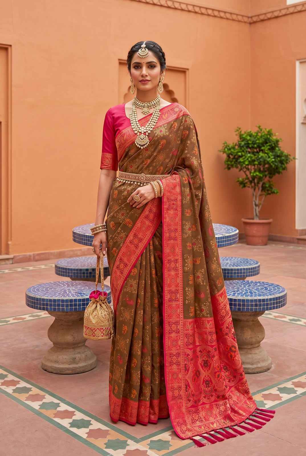 SOFT PREMIUM SILK PATOLA MEENA ZARI WEAVING SAREE