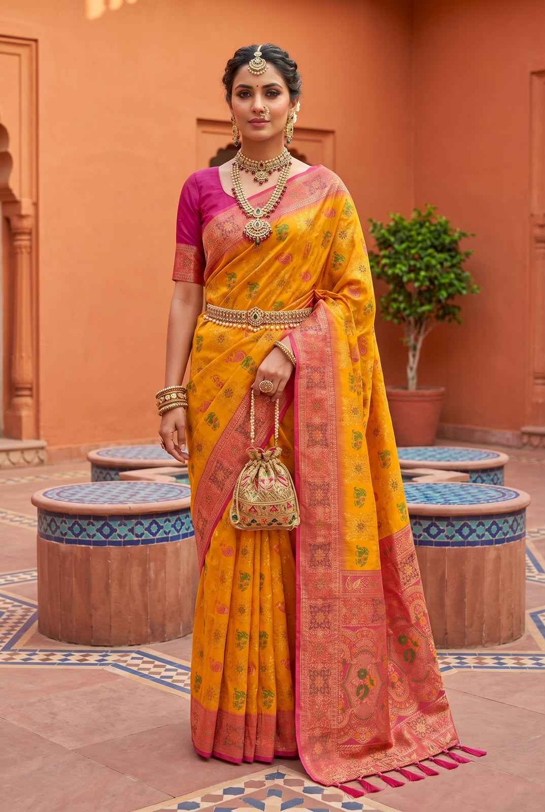 SOFT PREMIUM SILK PATOLA MEENA ZARI WEAVING SAREE