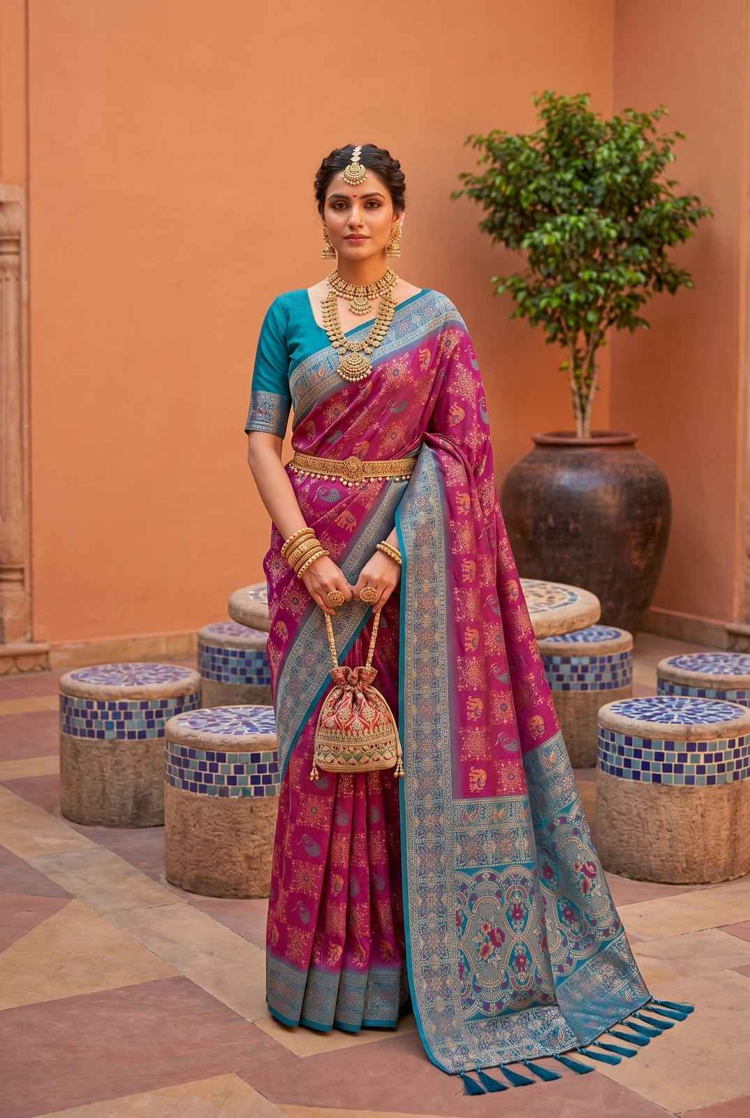 SOFT PREMIUM SILK PATOLA MEENA ZARI WEAVING SAREE