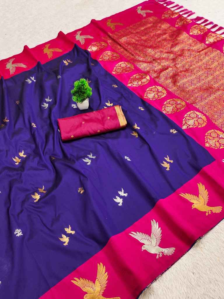 SOFT PREMIUM SILK ZARI WEAVING SAREE
