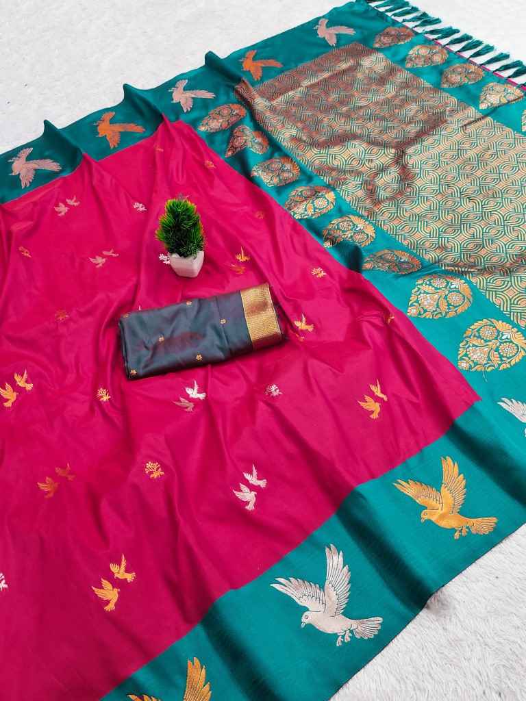 SOFT PREMIUM SILK ZARI WEAVING SAREE