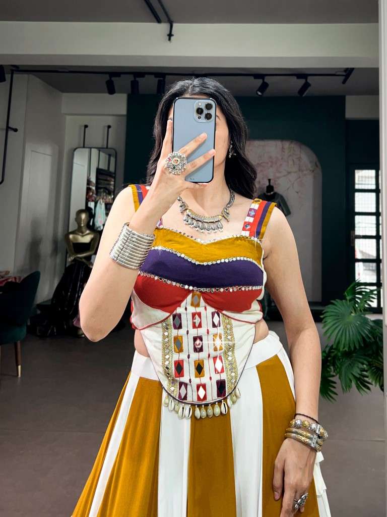 SOFT RAYON GOTA PATTI WORK NAVRATRI LEHENGA CHOLI 