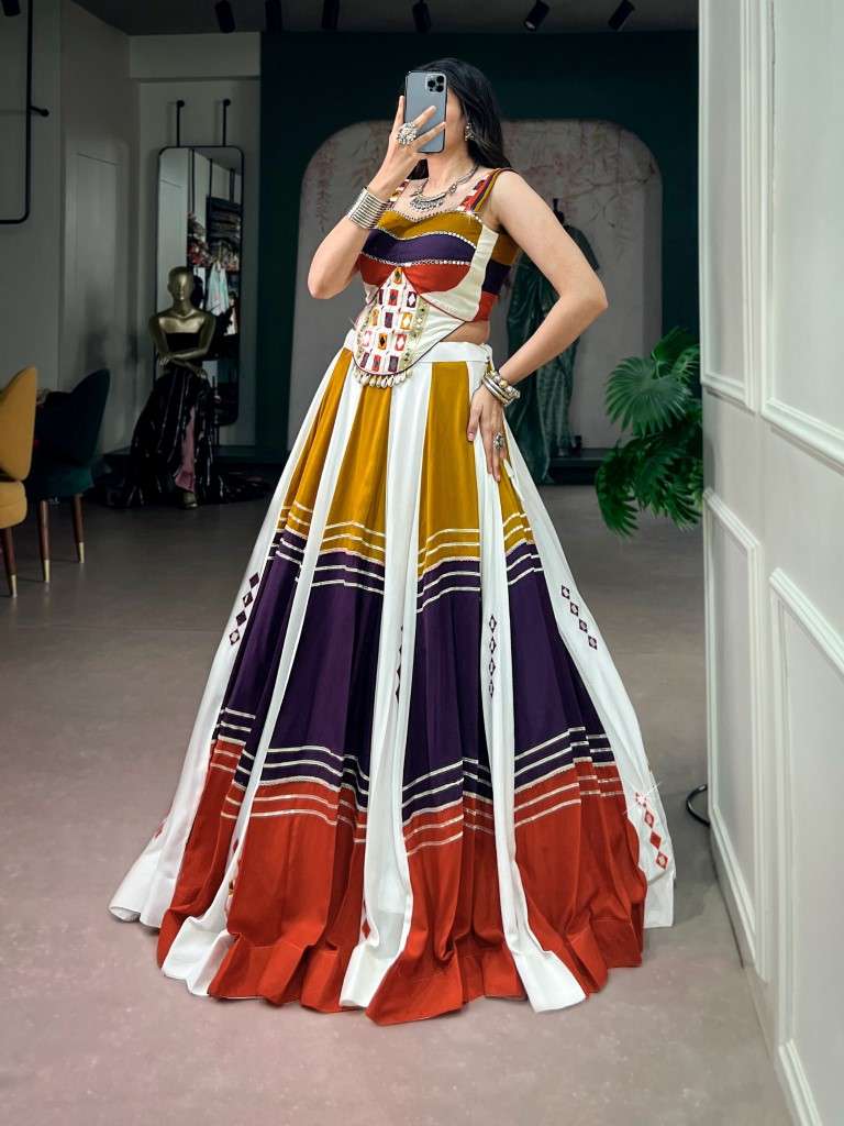 SOFT RAYON GOTA PATTI WORK NAVRATRI LEHENGA CHOLI 