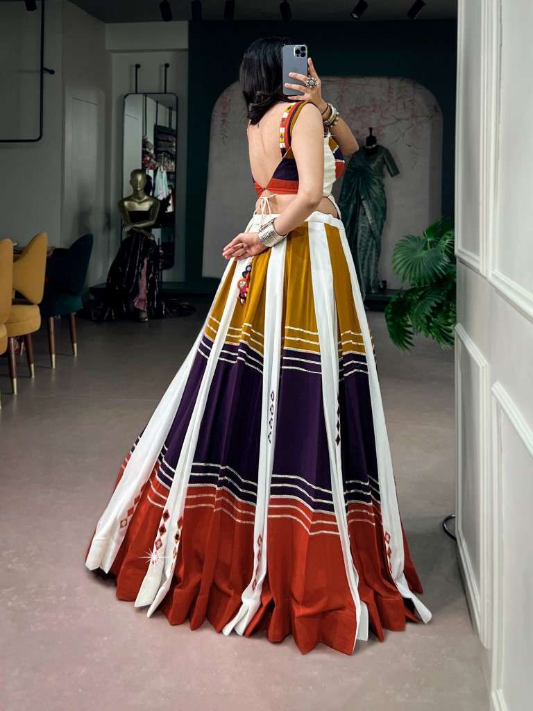 SOFT RAYON GOTA PATTI WORK NAVRATRI LEHENGA CHOLI 