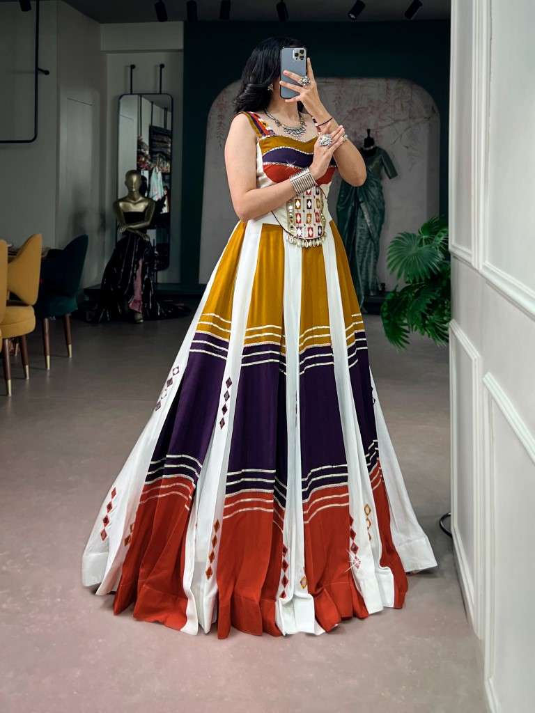 SOFT RAYON GOTA PATTI WORK NAVRATRI LEHENGA CHOLI 