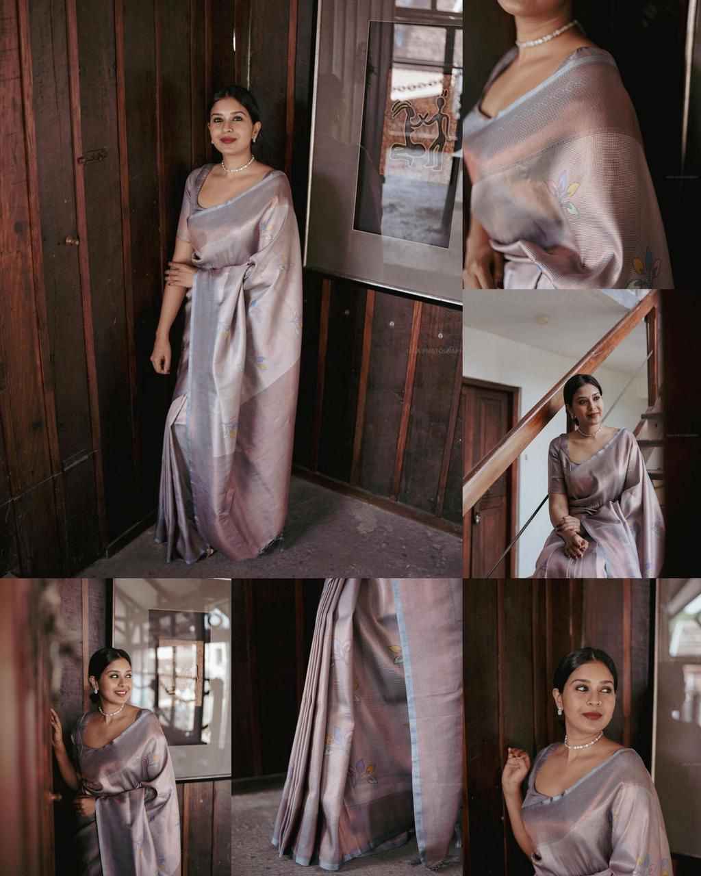 SOFT SILK JACQUARD WORK WITH RICH PALLU SAREE CODE 146