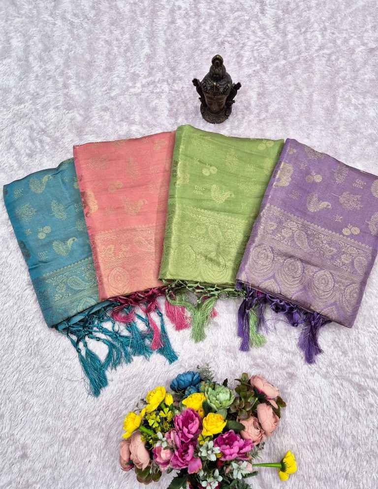 SOFT TISSUE KANJIVARAM SILK RICH JACQUARD WORK SAREE