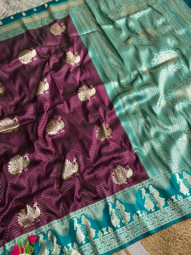 SOUTH SILK MANGALYAM RAJA RANI ZARI WEAVING SAREE 