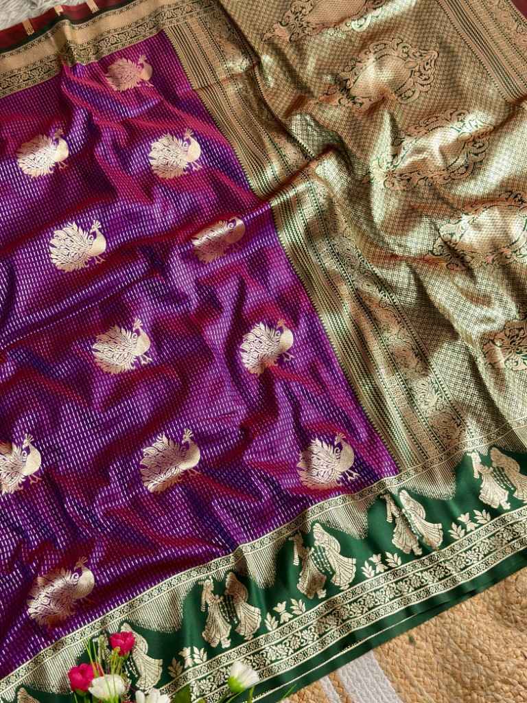SOUTH SILK MANGALYAM RAJA RANI ZARI WEAVING SAREE 