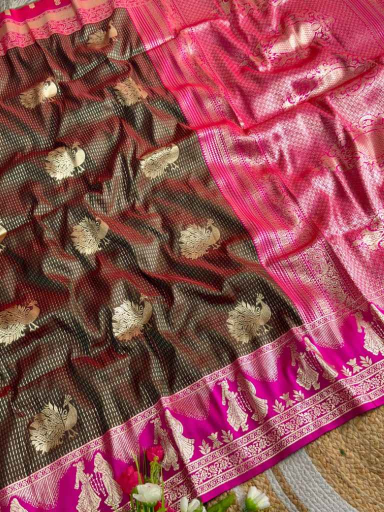 SOUTH SILK MANGALYAM RAJA RANI ZARI WEAVING SAREE 