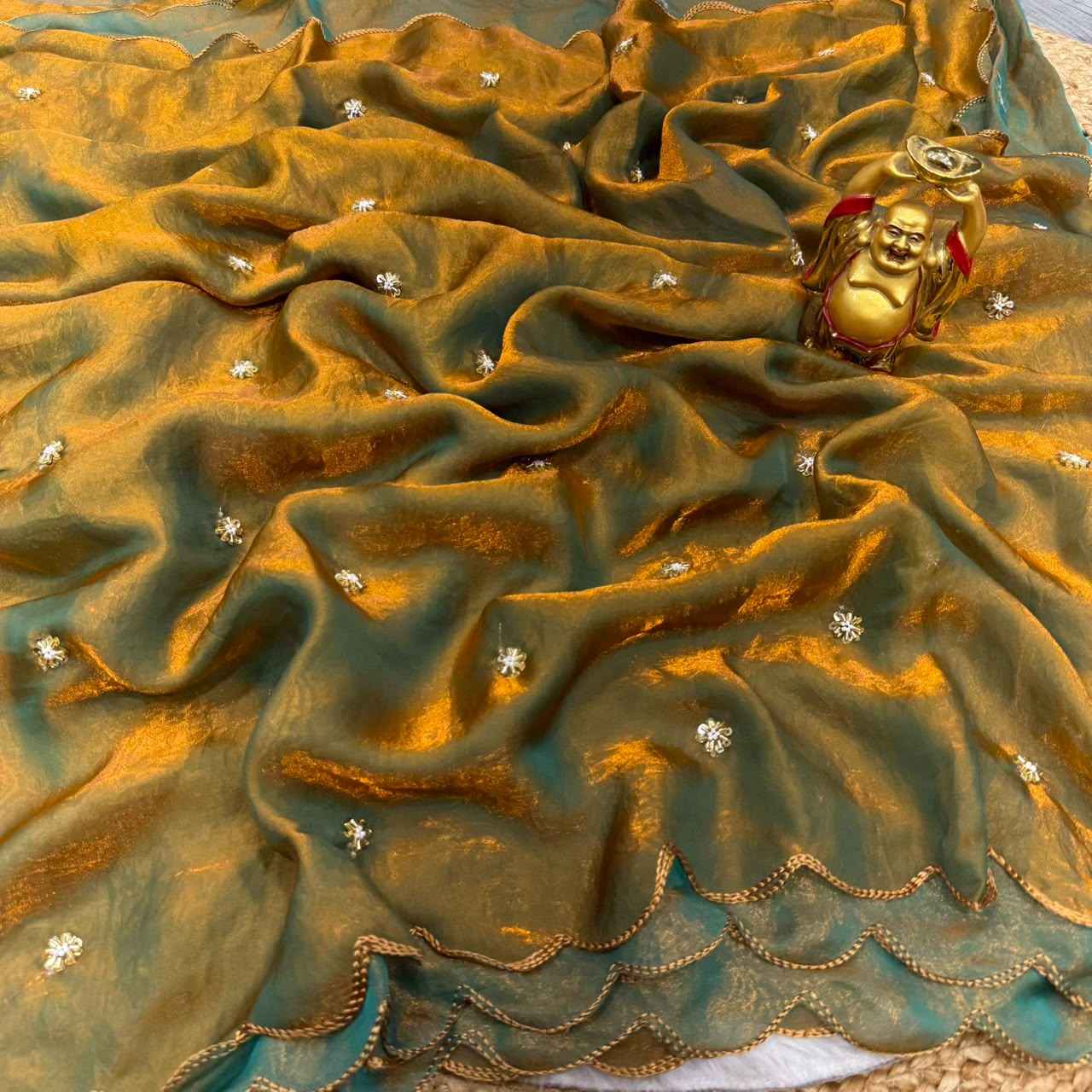 SPACE SILK BEEDS BUTTI WORK SAREE