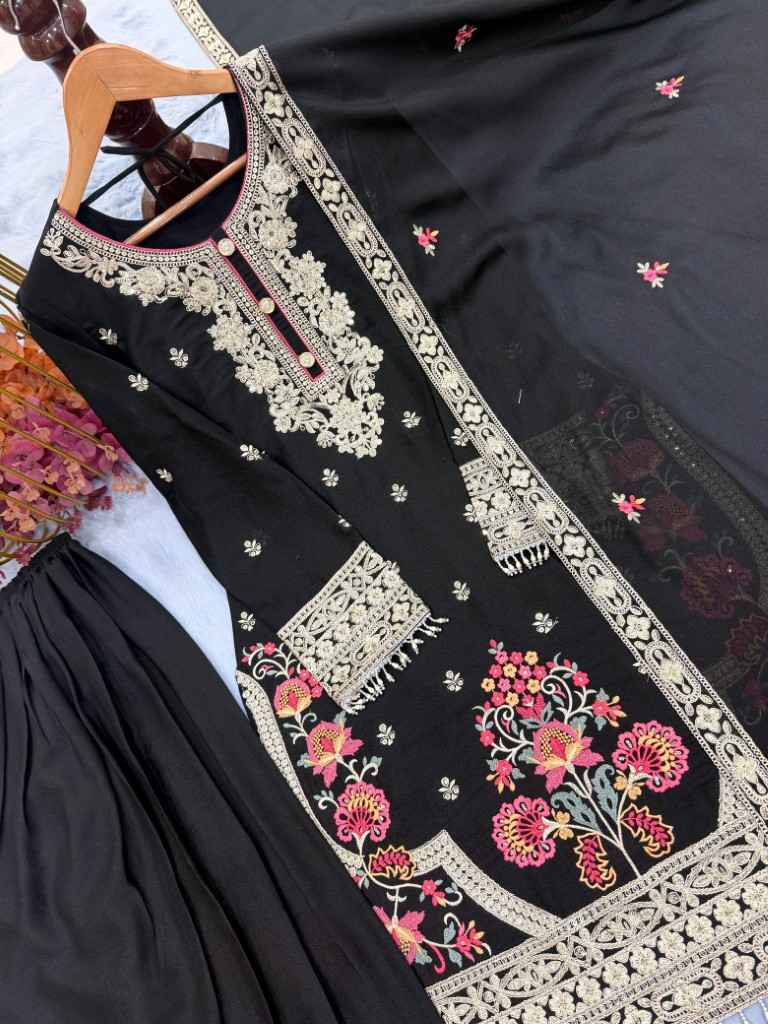 STAR GEORGETTE SEQUENCE EMBROIDERY WORK READYMADE PAKISTANI SUIT 