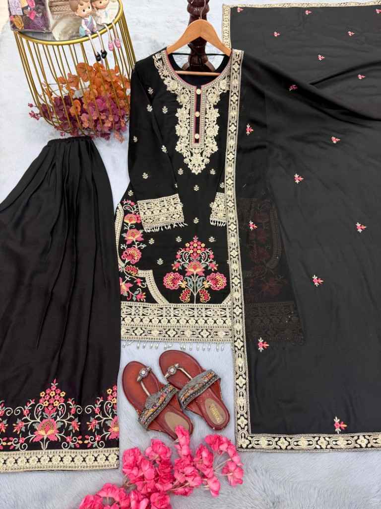 STAR GEORGETTE SEQUENCE EMBROIDERY WORK READYMADE PAKISTANI SUIT 