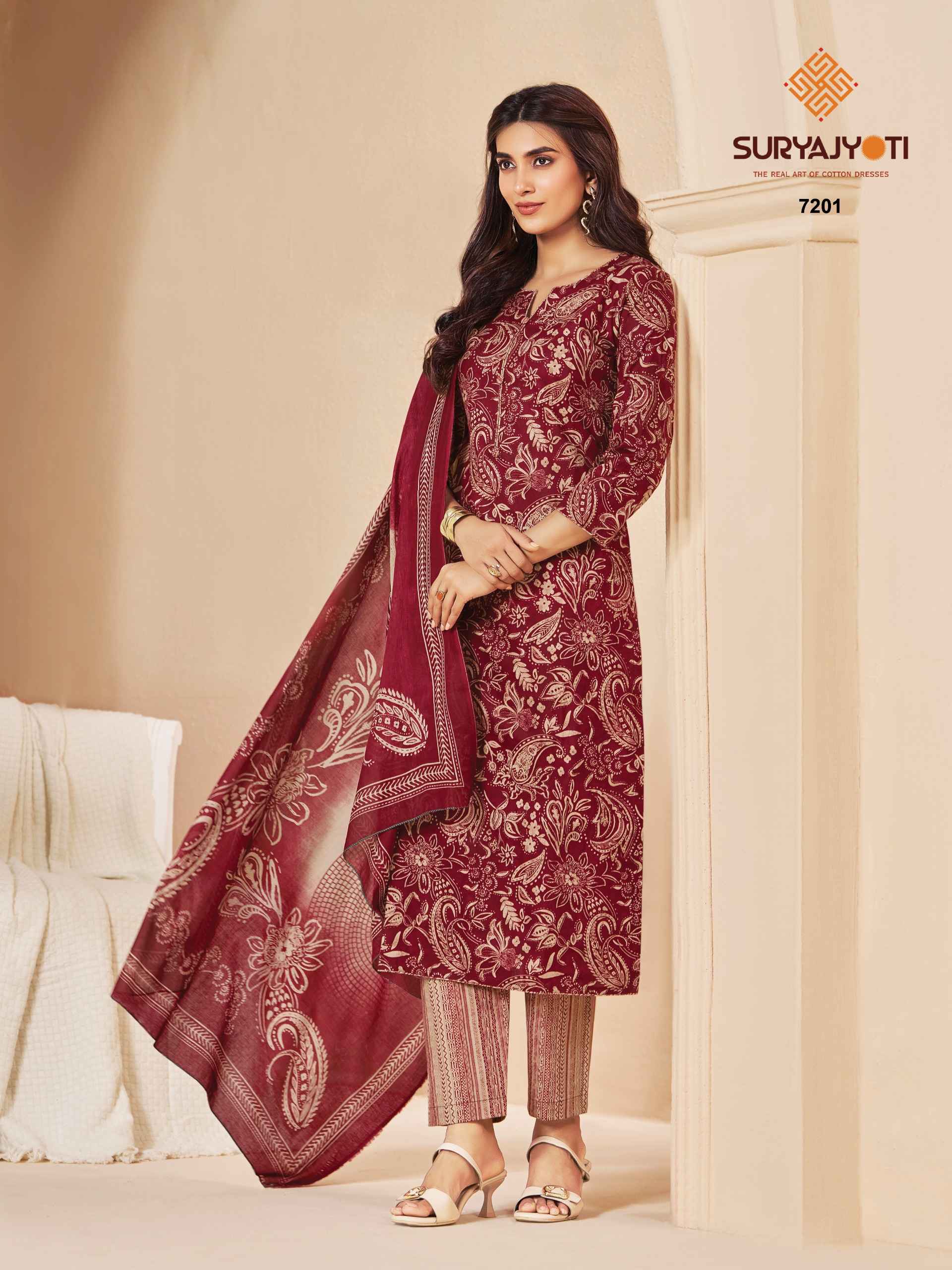 SURYAJYOTI TRENDY COTTON VOL-72 PURE COTTON DRESS MATERIAL 