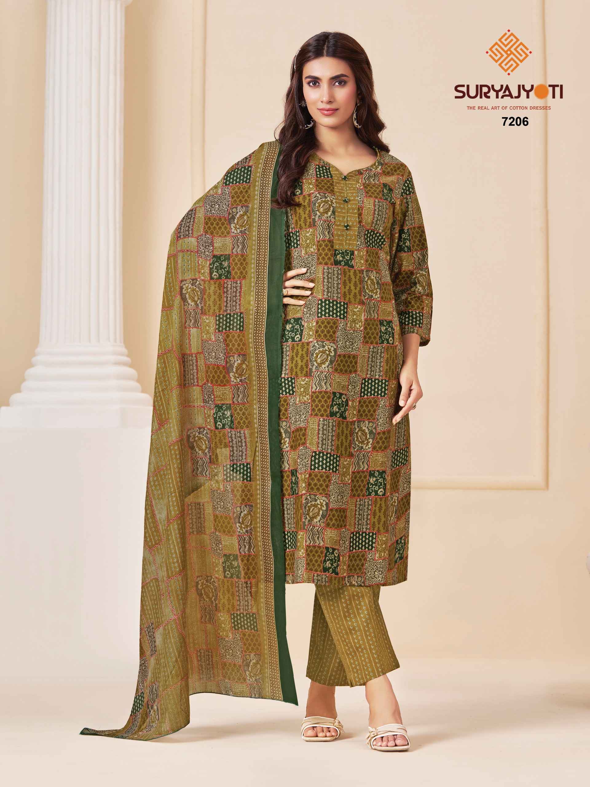SURYAJYOTI TRENDY COTTON VOL-72 PURE COTTON DRESS MATERIAL 