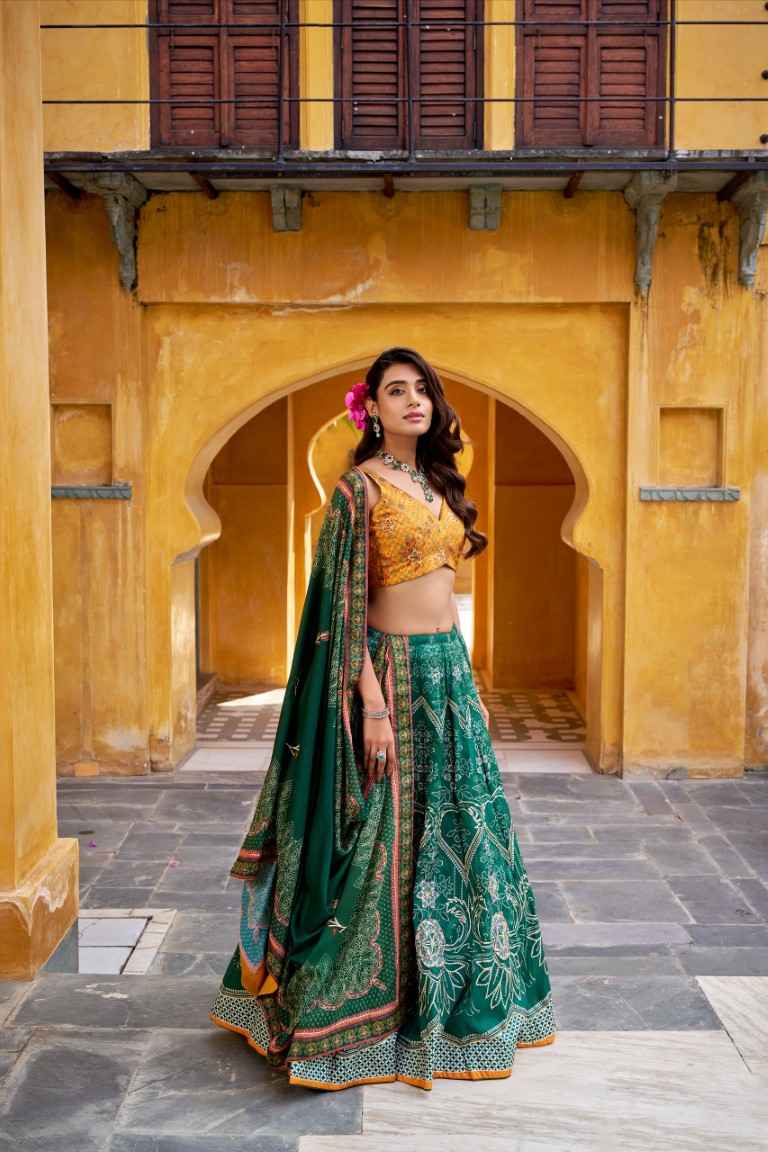 VAISHALI SILK PRINTED WITH BEADS WORK LEHENGA CHOLI 