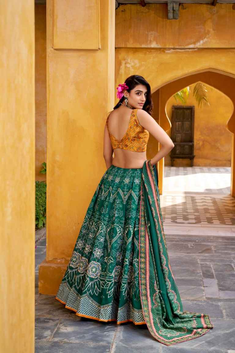 VAISHALI SILK PRINTED WITH BEADS WORK LEHENGA CHOLI 
