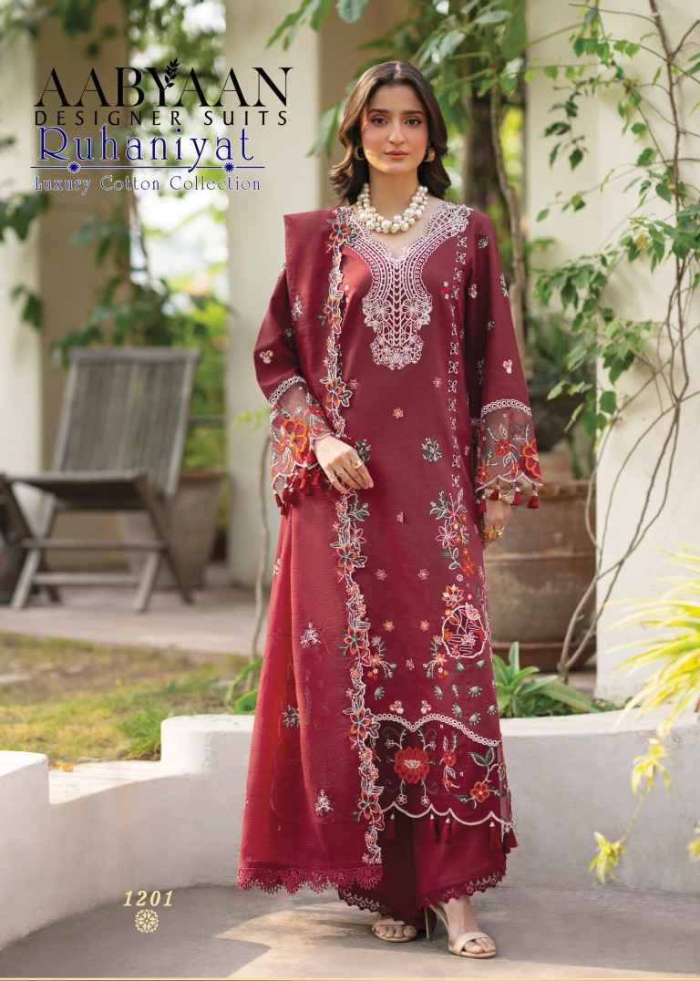 AABYAAN RUHANIYAT VOL-12 COTTON PRINTED DRESS MATERIAL