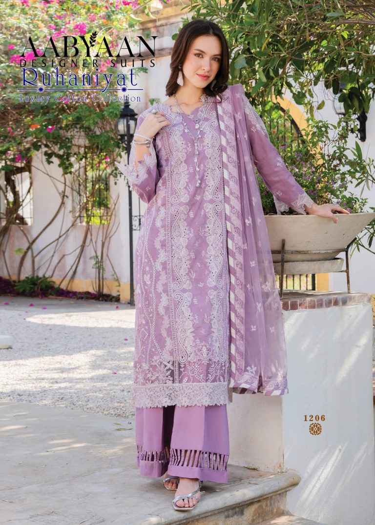 AABYAAN RUHANIYAT VOL-12 COTTON PRINTED DRESS MATERIAL
