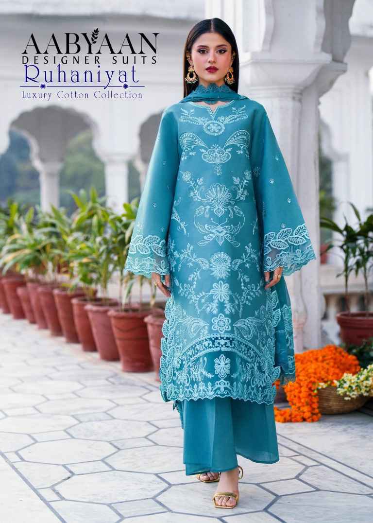 AABYAAN RUHANIYAT VOL-12 COTTON PRINTED DRESS MATERIAL