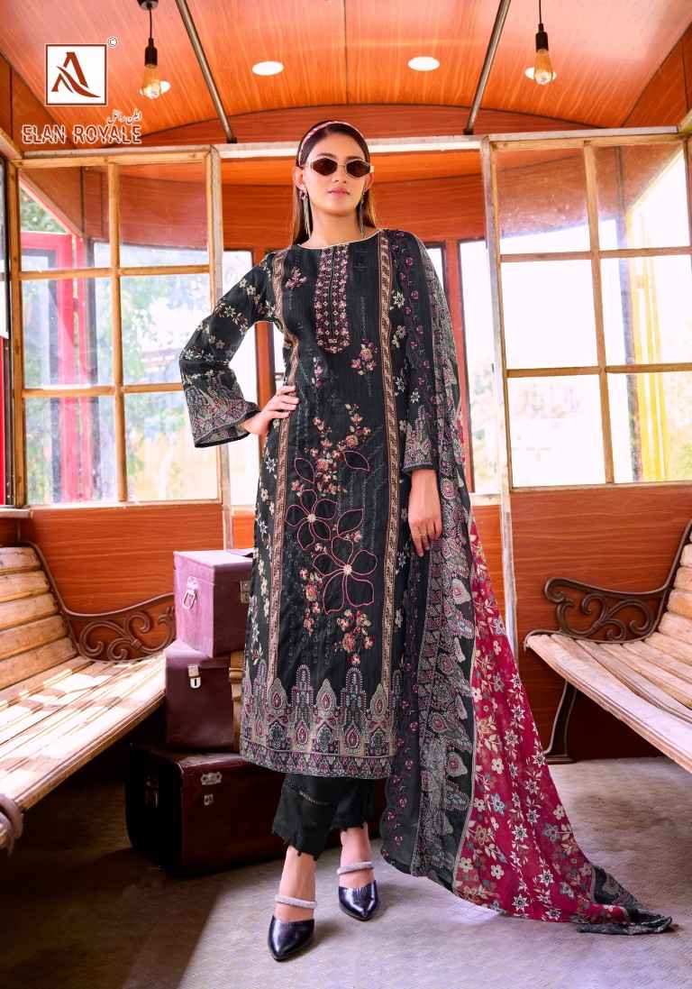 ALOK ELAN ROYALE PURE CAMBRIC COTTON PAKISTANI PRINTED DRESS
