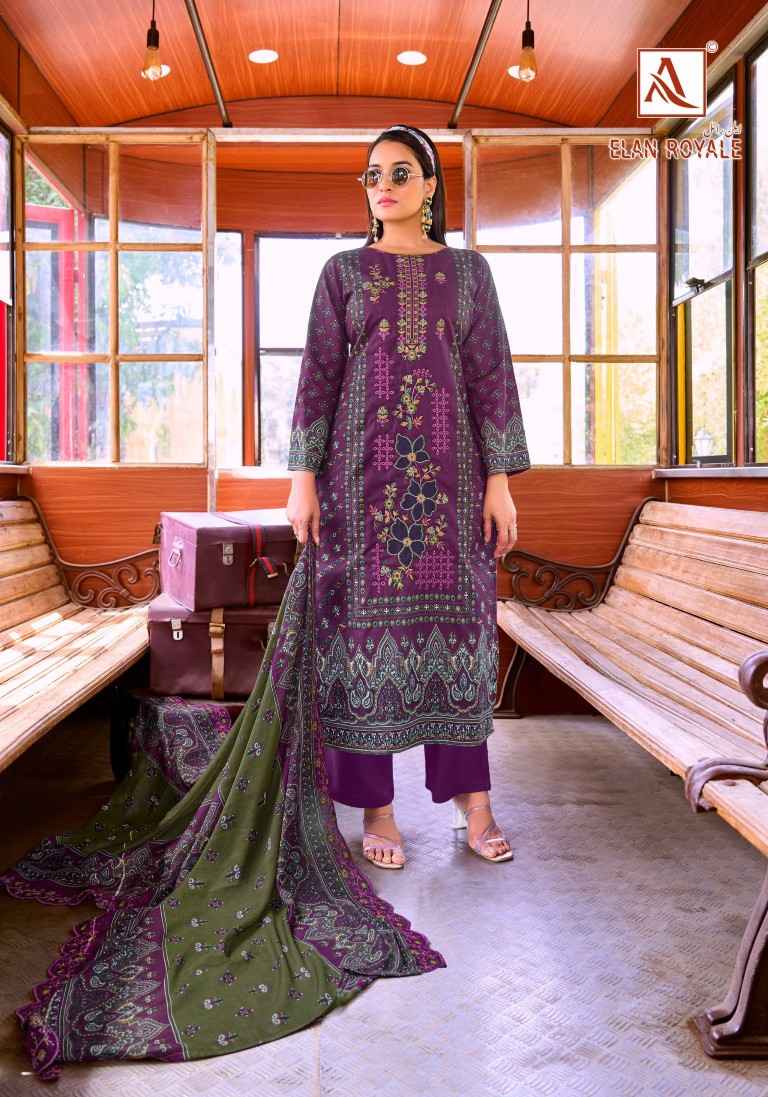 ALOK ELAN ROYALE PURE CAMBRIC COTTON PAKISTANI PRINTED DRESS