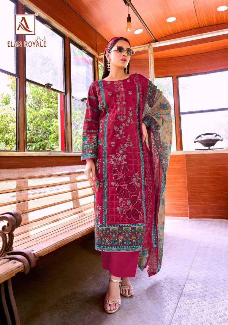 ALOK ELAN ROYALE PURE CAMBRIC COTTON PAKISTANI PRINTED DRESS