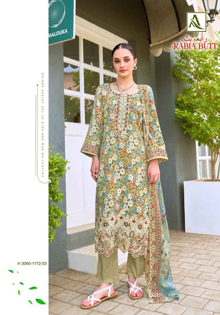 ALOK RABIA BUTT PURE CAMBRIC COTTON PAKISTANI PRINTED DRESS