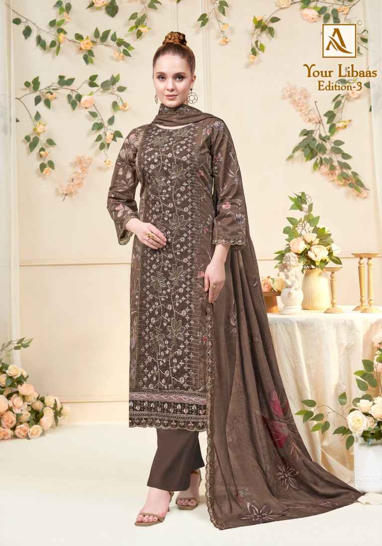 ALOK YOUR LIBAAS VOL-3 PURE CAMBRIC COTTON PAKISTANI PRINTED DRESS