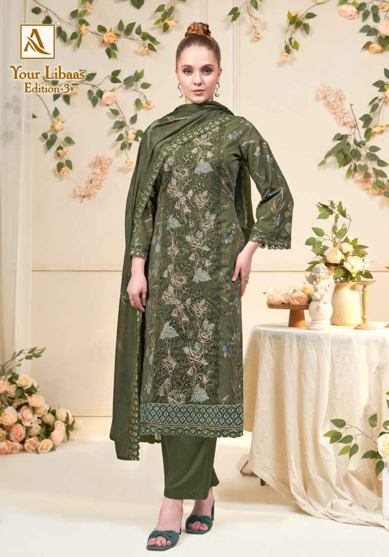 ALOK YOUR LIBAAS VOL-3 PURE CAMBRIC COTTON PAKISTANI PRINTED DRESS