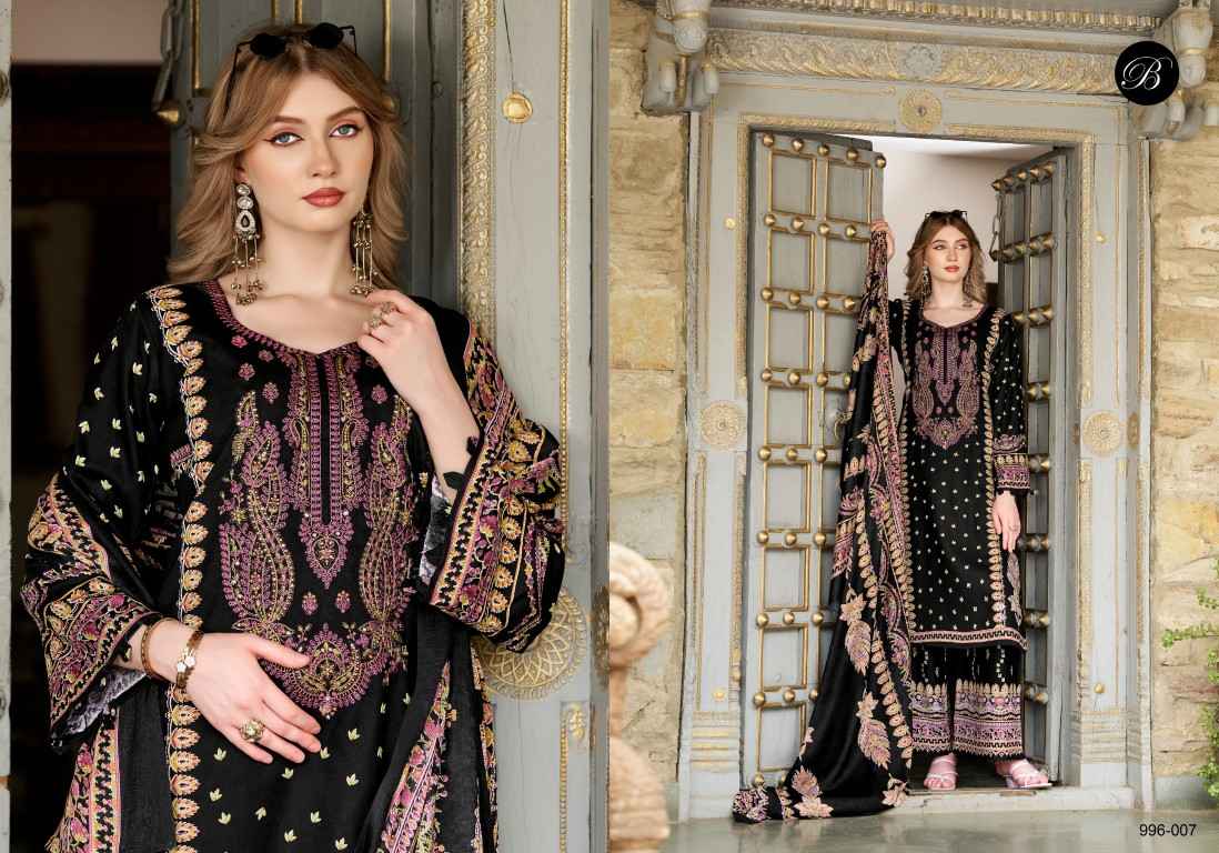 BELLIZA DILKHUSH VOL-4 PURE VISCOSE RAYON SELF EMBROIDERY DRESS MATERIAL 