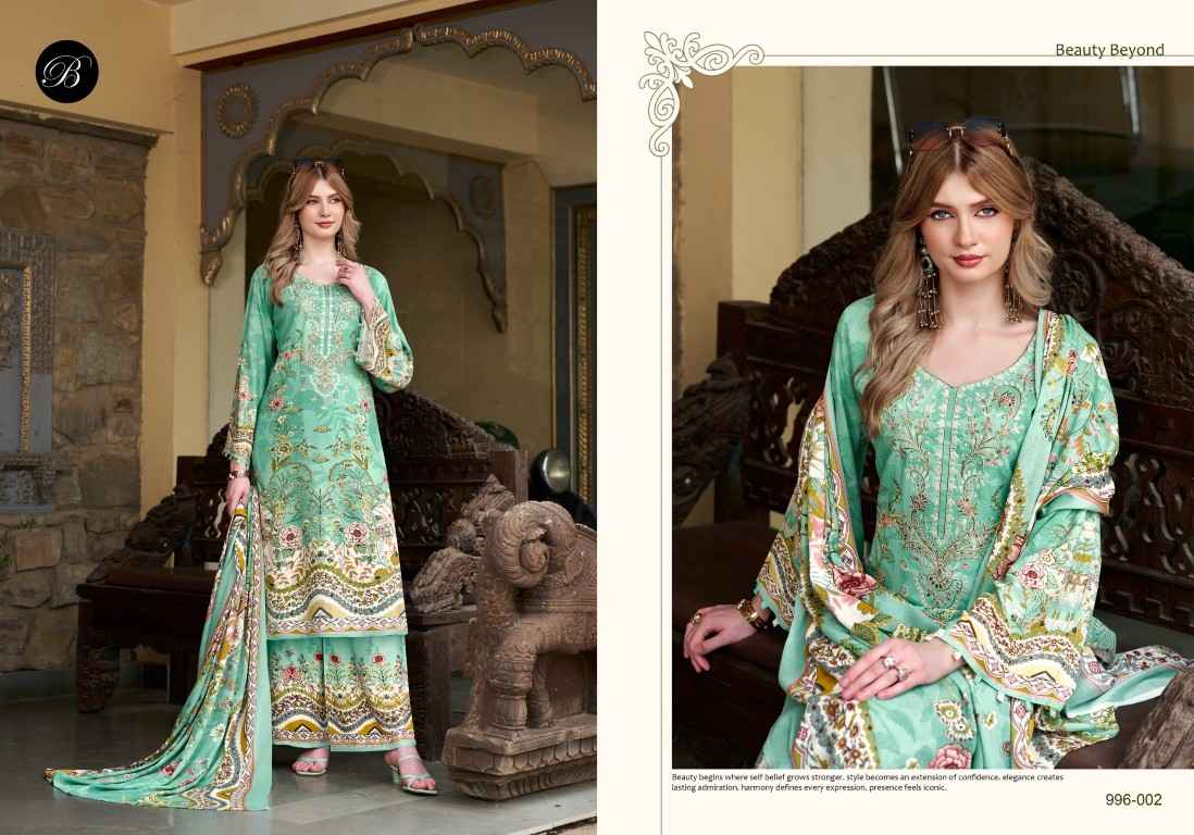 BELLIZA DILKHUSH VOL-4 PURE VISCOSE RAYON SELF EMBROIDERY DRESS MATERIAL 