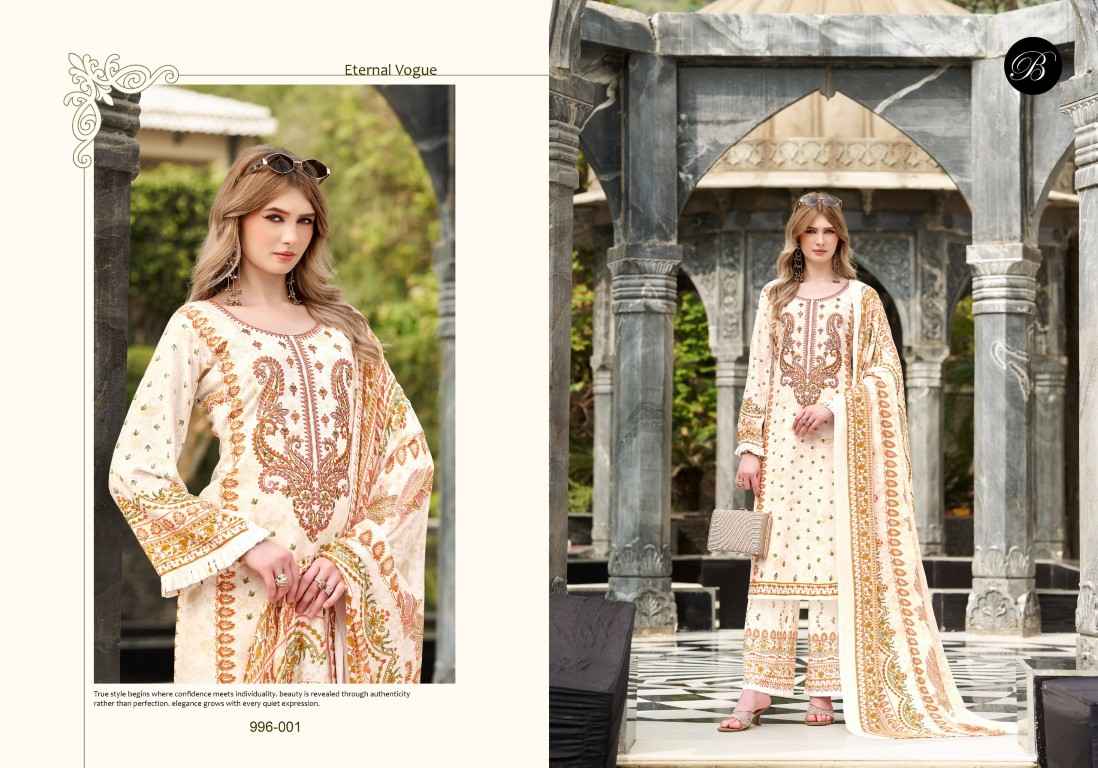 BELLIZA DILKHUSH VOL-4 PURE VISCOSE RAYON SELF EMBROIDERY DRESS MATERIAL 
