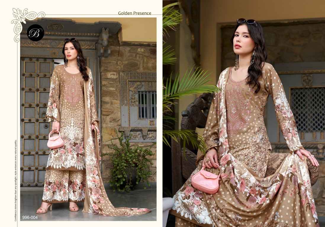 BELLIZA DILKHUSH VOL-4 PURE VISCOSE RAYON SELF EMBROIDERY DRESS MATERIAL 
