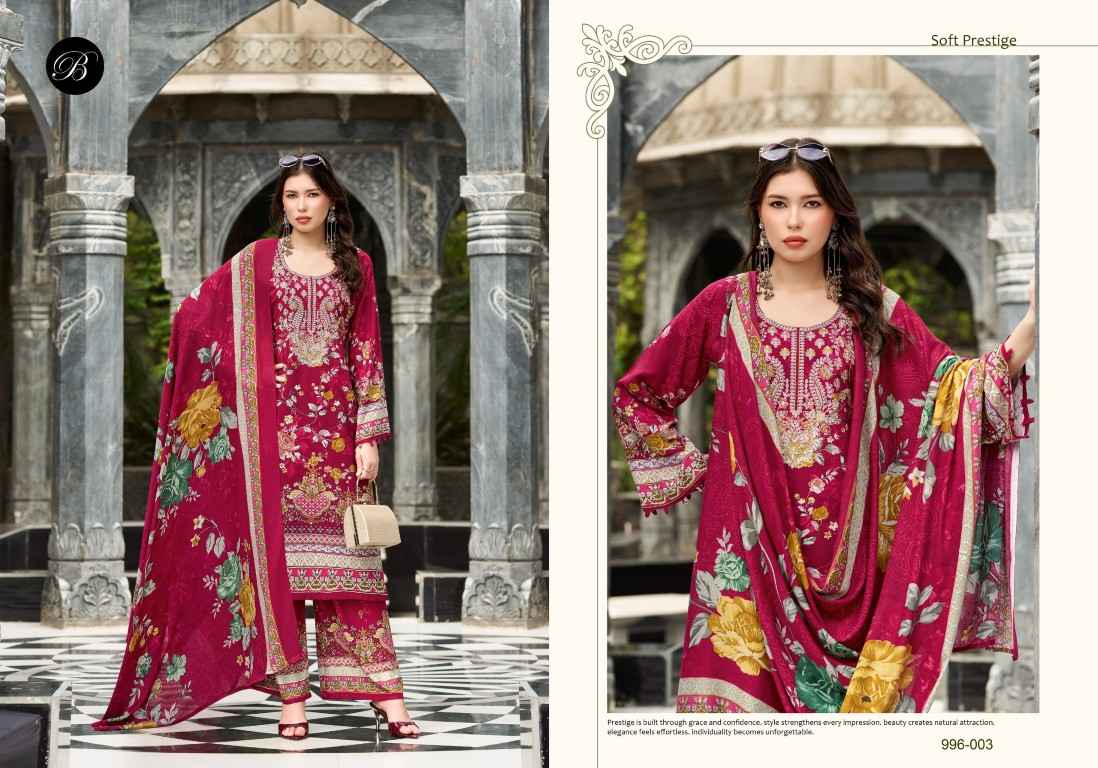 BELLIZA DILKHUSH VOL-4 PURE VISCOSE RAYON SELF EMBROIDERY DRESS MATERIAL 