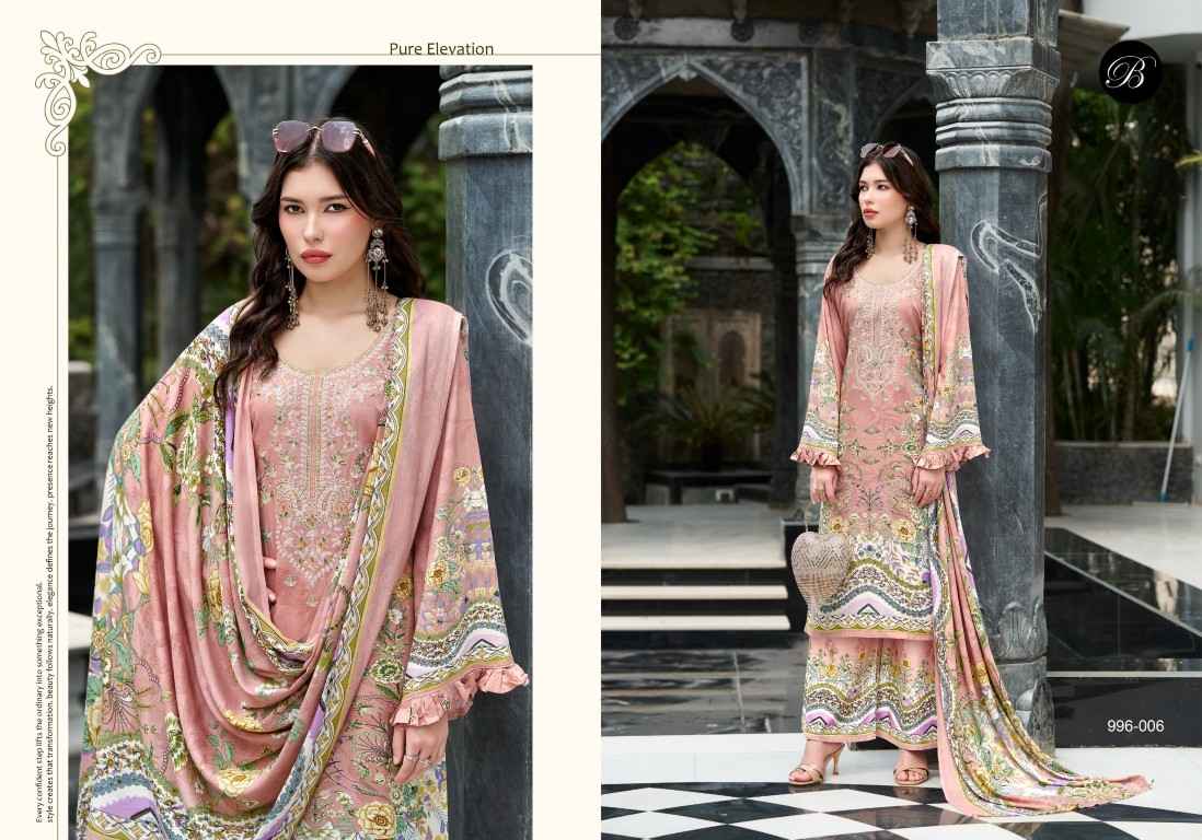 BELLIZA DILKHUSH VOL-4 PURE VISCOSE RAYON SELF EMBROIDERY DRESS MATERIAL 