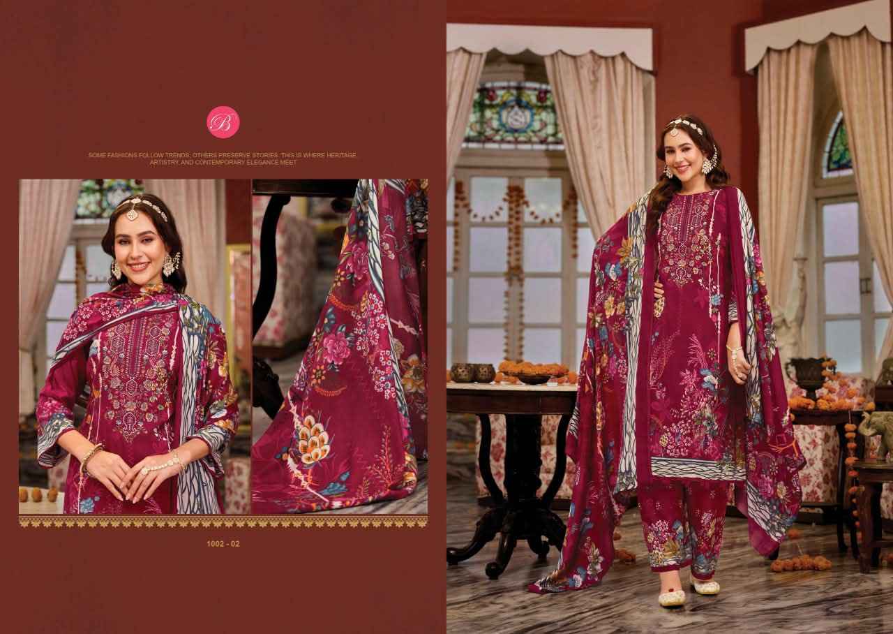 BELLIZA DILKHUSH VOL-5 PURE VISCOSE RAYON SELF EMBROIDERY DRESS MATERIAL 