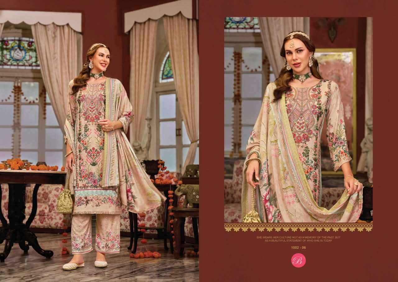 BELLIZA DILKHUSH VOL-5 PURE VISCOSE RAYON SELF EMBROIDERY DRESS MATERIAL 