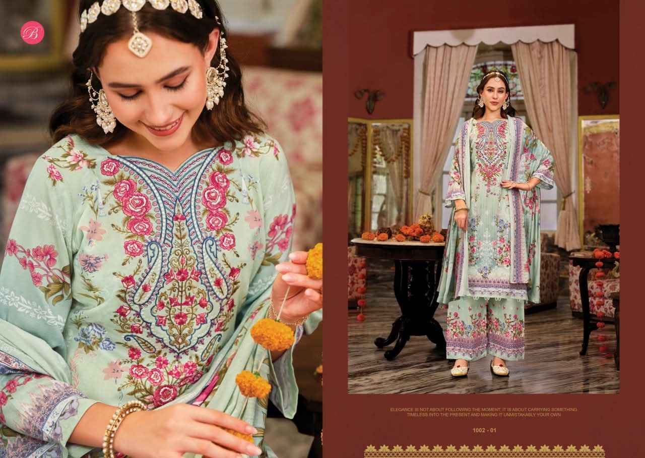 BELLIZA DILKHUSH VOL-5 PURE VISCOSE RAYON SELF EMBROIDERY DRESS MATERIAL 