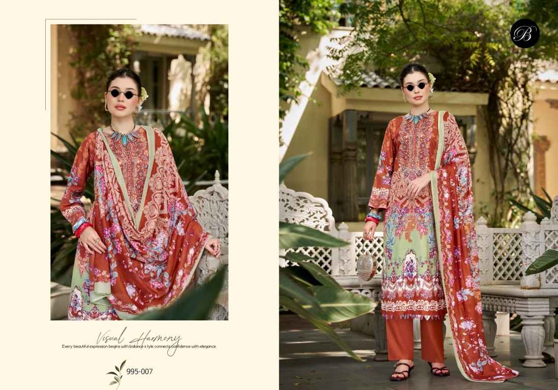 BELLIZA NAIRA VOL-153 PURE COTTON EMBROIDERY DRESS MATERIAL