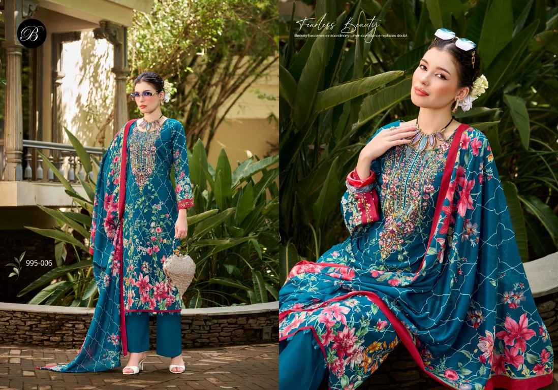 BELLIZA NAIRA VOL-153 PURE COTTON EMBROIDERY DRESS MATERIAL