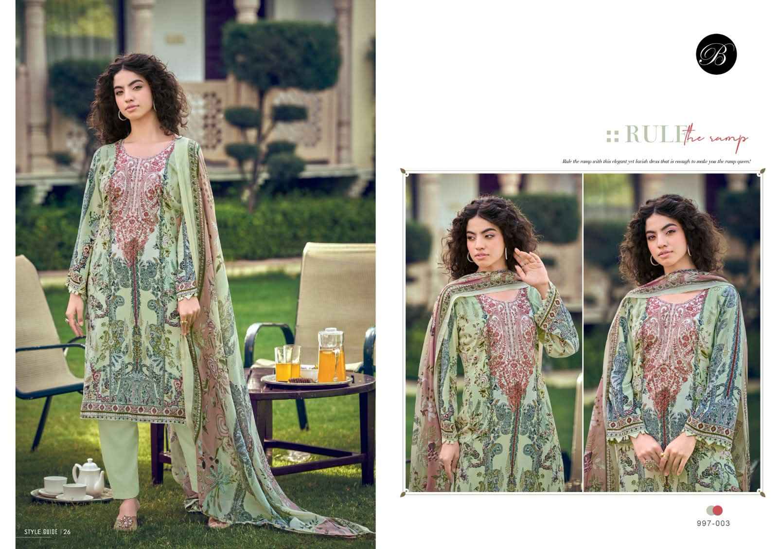 BELLIZA NAIRA VOL-154 PURE COTTON EMBROIDERY DRESS MATERIAL