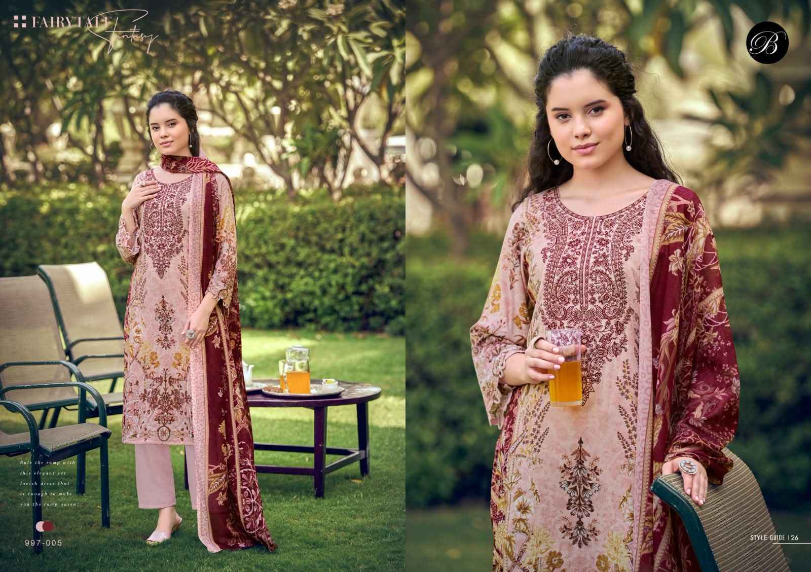BELLIZA NAIRA VOL-154 PURE COTTON EMBROIDERY DRESS MATERIAL