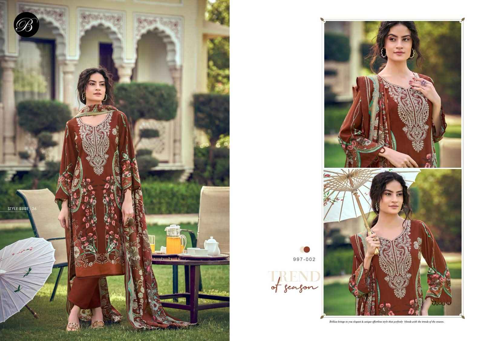 BELLIZA NAIRA VOL-154 PURE COTTON EMBROIDERY DRESS MATERIAL