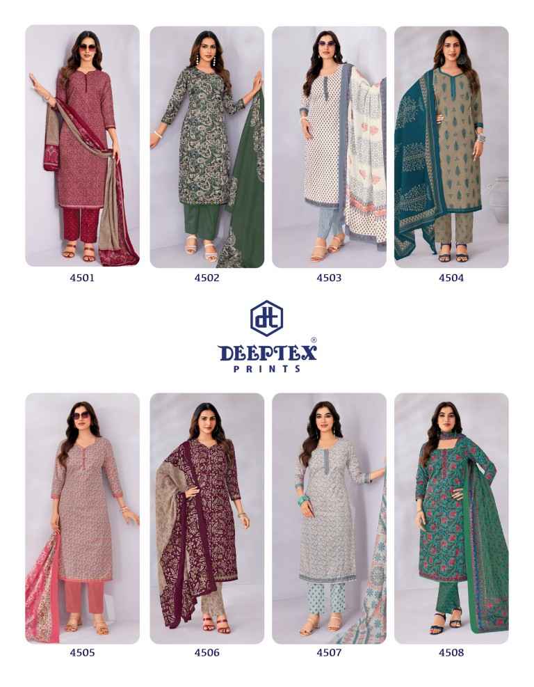 DEEPTEX CHIEF GUEST VOL-45 PURE COTTON DRESS MATERIAL