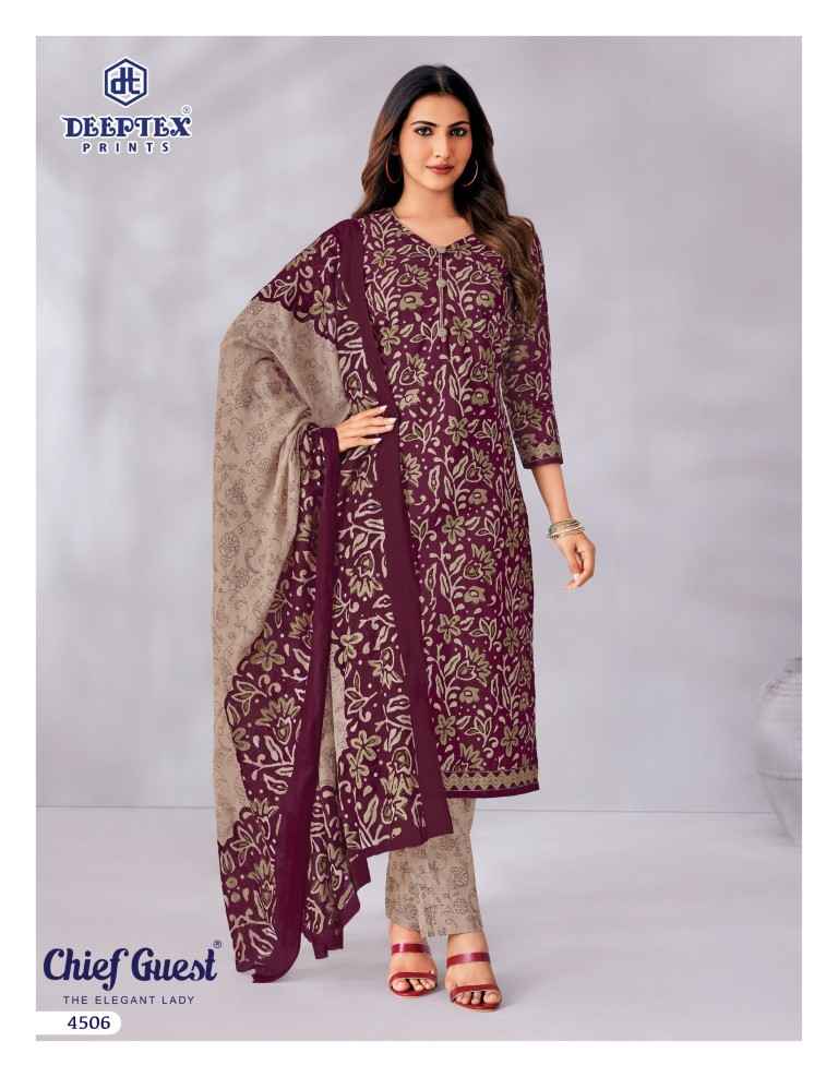 DEEPTEX CHIEF GUEST VOL-45 PURE COTTON DRESS MATERIAL