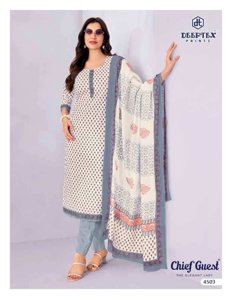 DEEPTEX CHIEF GUEST VOL-45 PURE COTTON DRESS MATERIAL