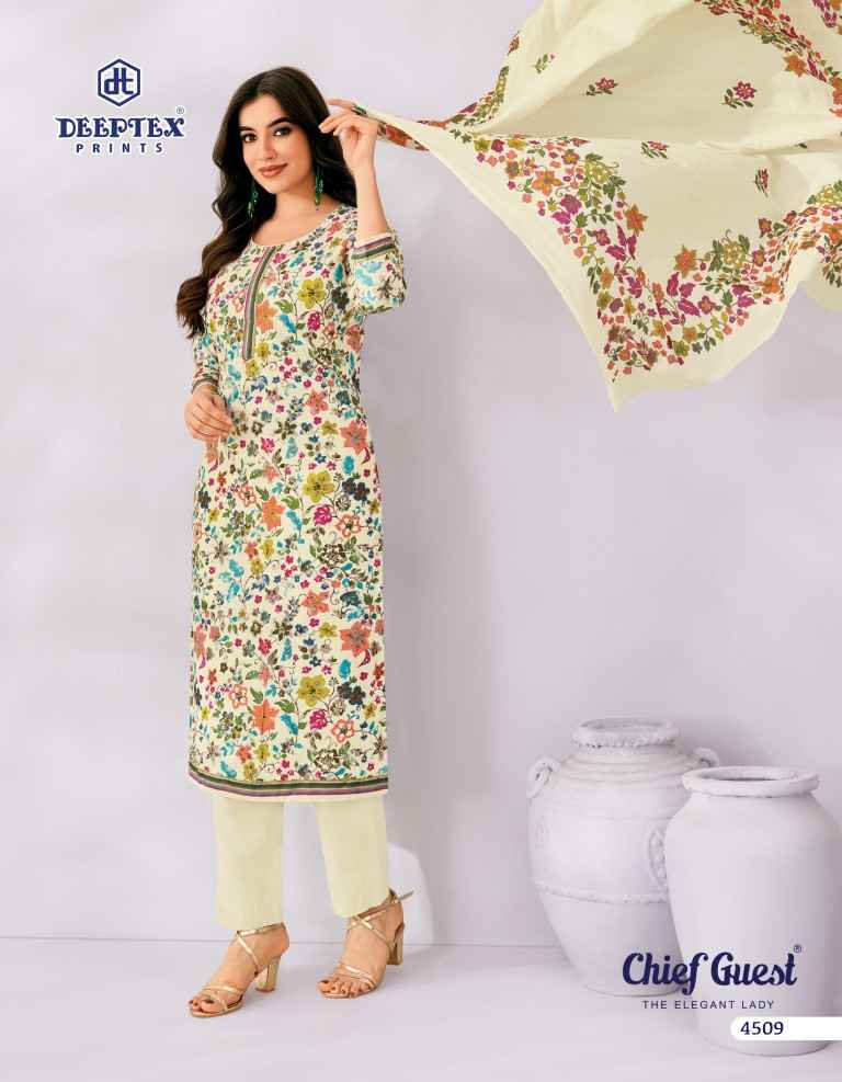 DEEPTEX CHIEF GUEST VOL-45 PURE COTTON DRESS MATERIAL