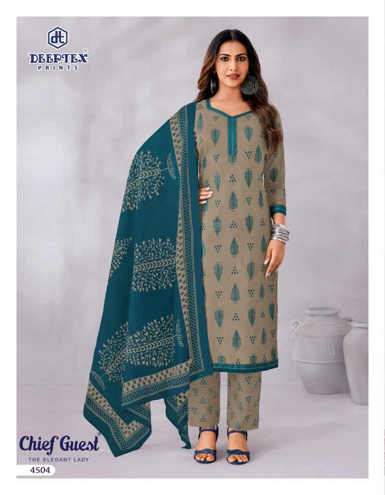 DEEPTEX CHIEF GUEST VOL-45 PURE COTTON DRESS MATERIAL