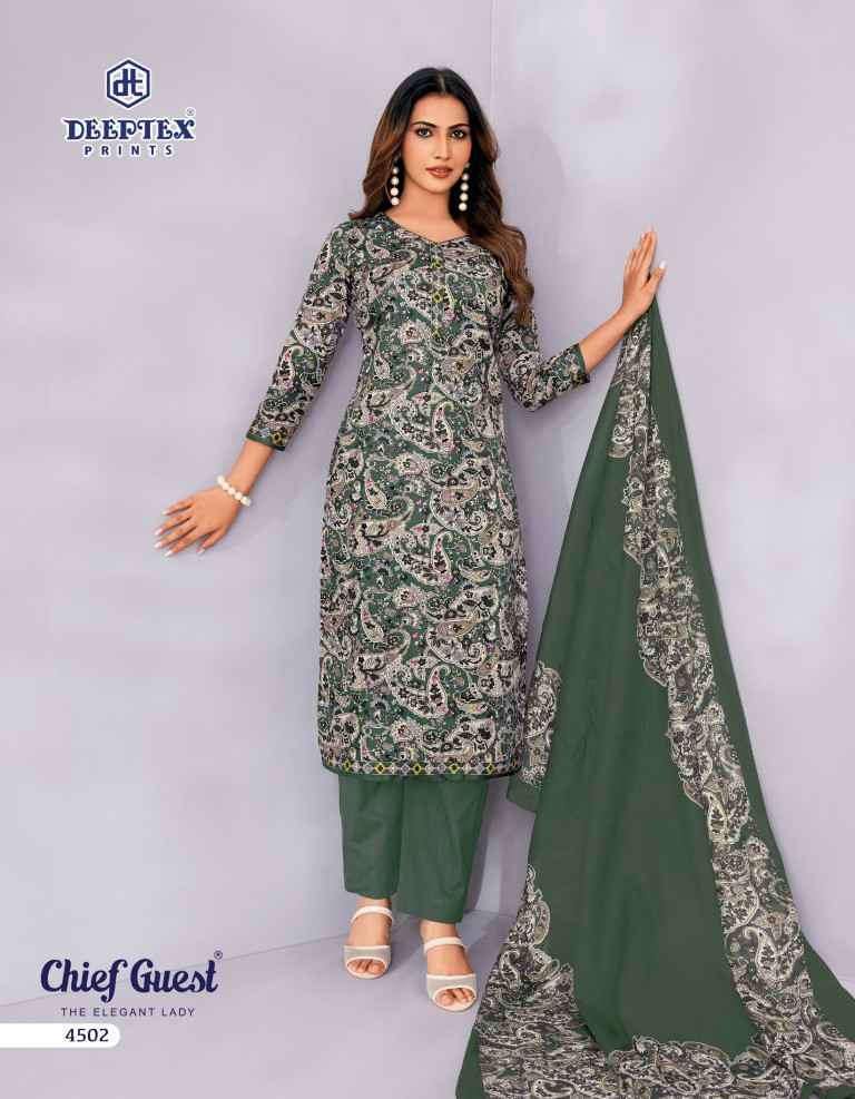 DEEPTEX CHIEF GUEST VOL-45 PURE COTTON DRESS MATERIAL